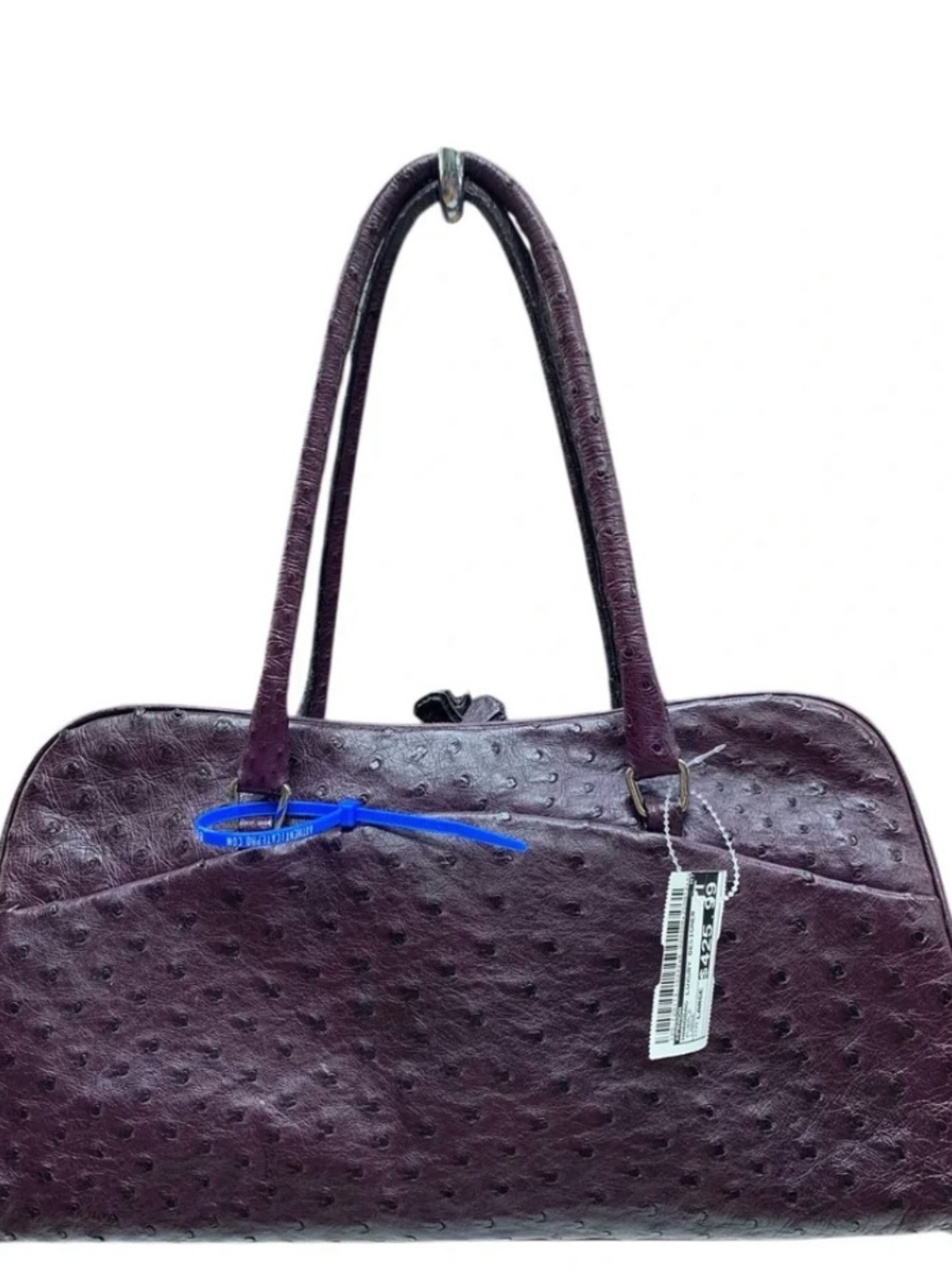 Wow Prada large Structured Purple Ostrich-Texture Tote Bag